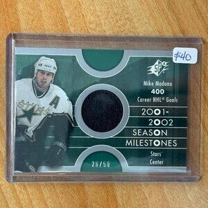 2002-03 SPx Milestones Silver #MM Mike Modano #'d 26/50 Dallas Stars